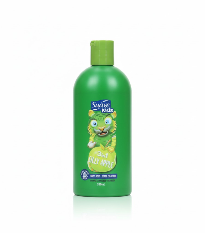 Suave Kids Silly Apple 3-in-1 Shampoo Conditioner & Body Wash - 350ml